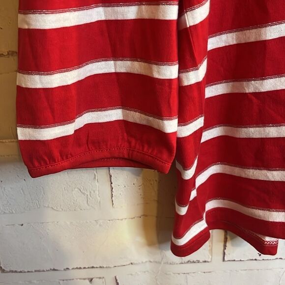 NWT WOMENS U.S. POLO ASSN STRIPED 3/4 SLEEVE TOP - Picture 3 of 9